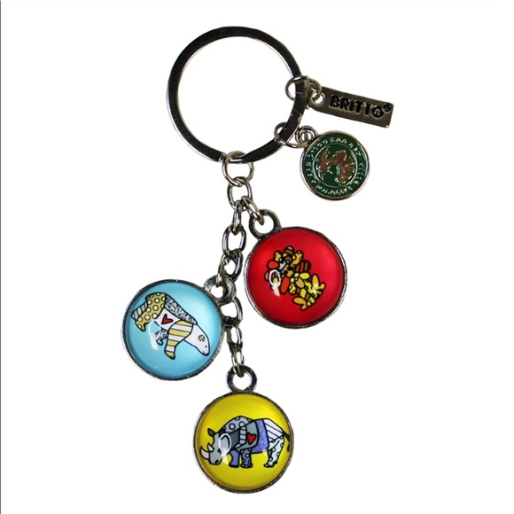 SDZWA X BRITTO Multicolor Animal Enamel Keyring Keychain - Picture 1 of 10